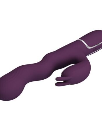 PRETTY LOVE - VIBRADOR LOURSEN RABBIT COM MOVIMENTO DE IMPULSO E 7 VIBRAÇÕES, RECARREGÁVEL VIA USB, ROXO - Imagem 3