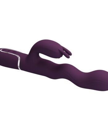 PRETTY LOVE - VIBRADOR LOURSEN RABBIT COM MOVIMENTO DE IMPULSO E 7 VIBRAÇÕES, RECARREGÁVEL VIA USB, ROXO - Imagem 5