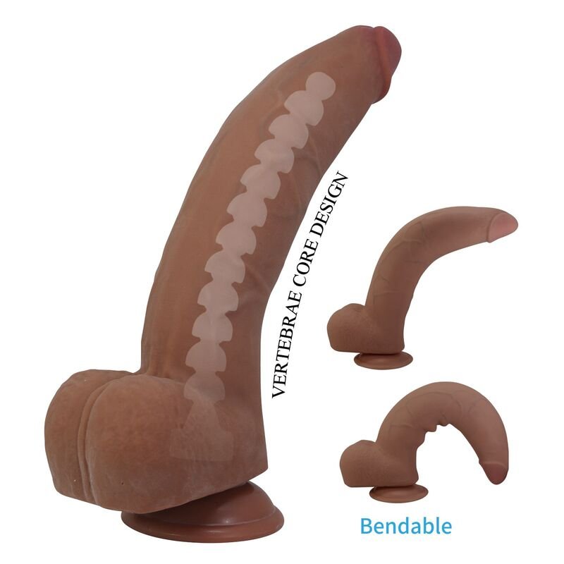 PRETTY LOVE - ULRIC DILDO FLEXÍVEL REALISTA 26 CM Ø 5,5 CM TPE MARROM - Imagem 2