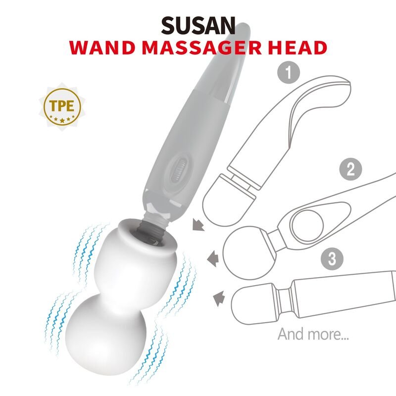 PRETTY LOVE - ACESSÓRIO MASSAGEADOR DE CABEÇA SUSAN POWER Ø 6,5 CM - Imagem 5