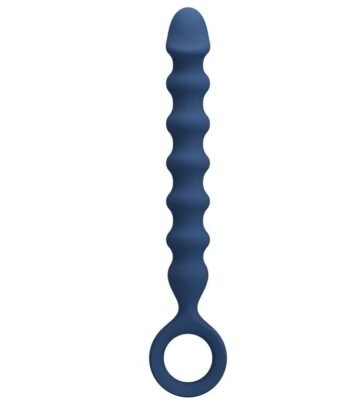 MR PLAY - BOLAS ANALES Y PLUG ANAL SILICONA AZUL -Ø- 3,4 CM - 28,5 CM