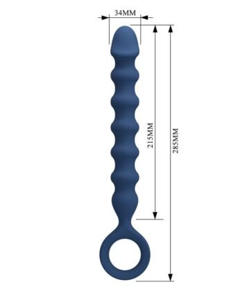 Visão alternativa de MR PLAY - BOLAS ANALES Y PLUG ANAL SILICONA AZUL -Ø- 3,4 CM - 28,5 CM