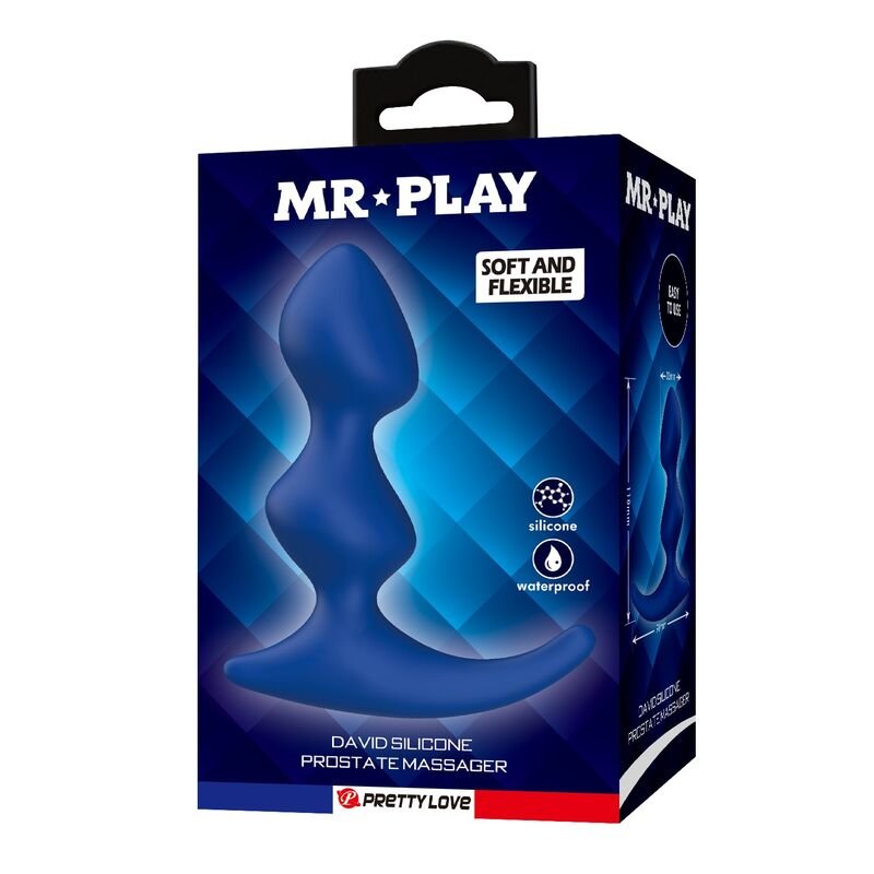 MR PLAY - PLUG ANAL AZUL ERGONÓMICO - Imagem 5
