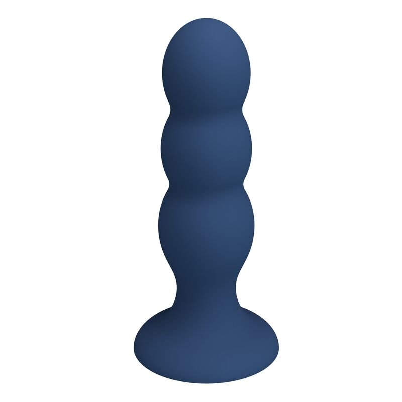 MR PLAY - PLUG ANAL CON 3 BOLAS METÁLICAS Y VENTOSA AZUL - Imagem 2