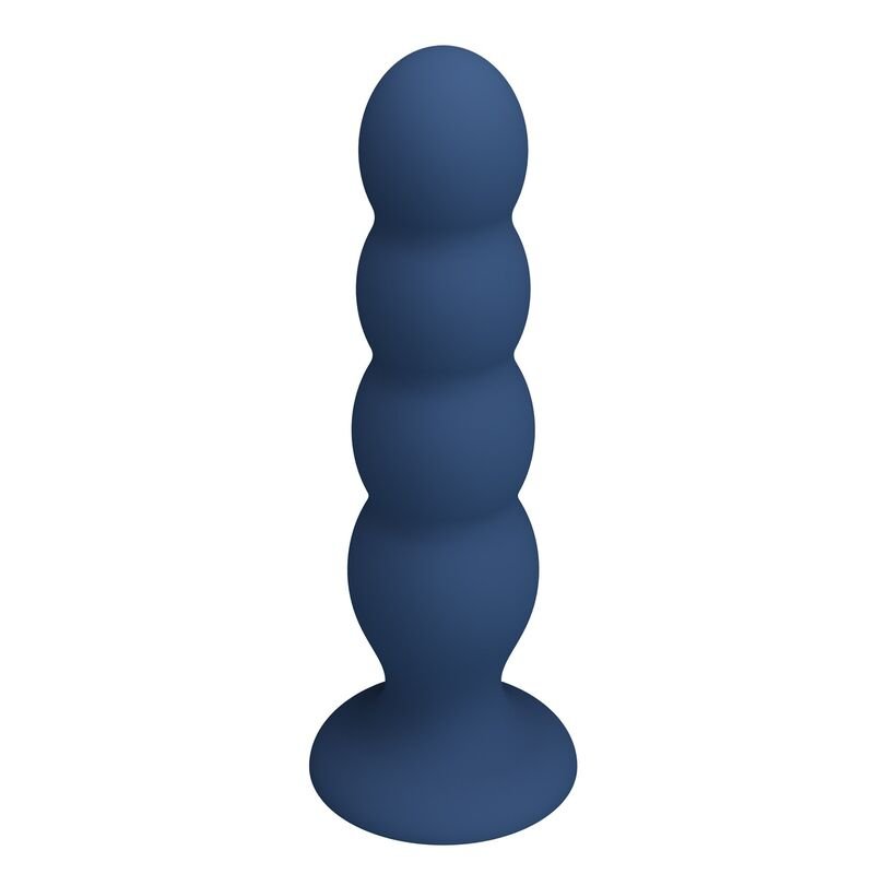 MR PLAY - PLUG ANAL CON 4 BOLAS METÁLICAS Y VENTOSA AZUL - Imagem 2