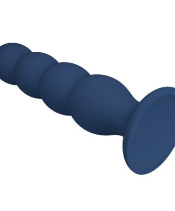 MR PLAY - PLUG ANAL CON 4 BOLAS METÁLICAS Y VENTOSA AZUL - Imagem 5