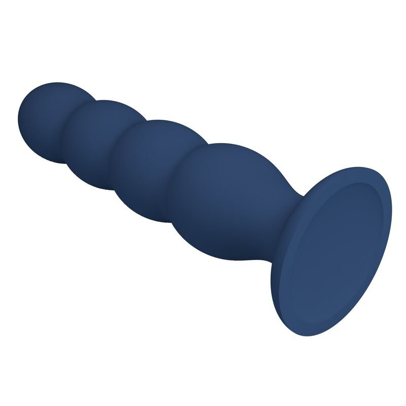 MR PLAY - PLUG ANAL CON 4 BOLAS METÁLICAS Y VENTOSA AZUL - Imagem 5