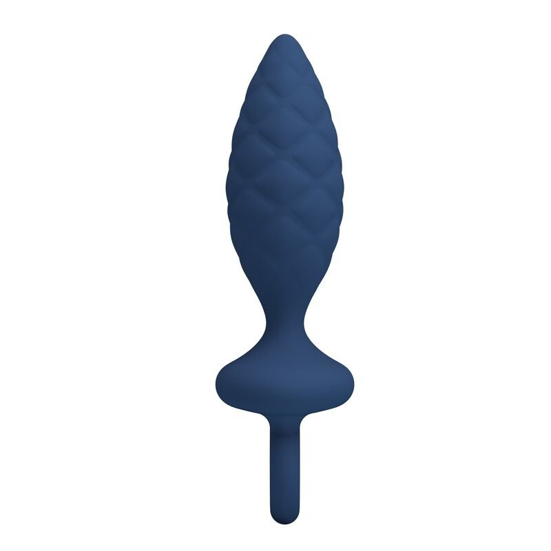 MR PLAY - PLUG ANAL TEXTURIZADO CON ANILLA AZUL - Image 5