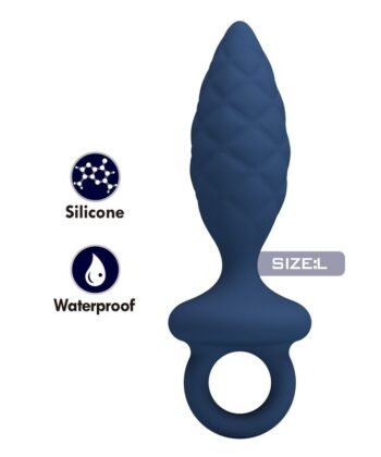 MR PLAY - PLUG ANAL TEXTURIZADO CON ANILLA AZUL
