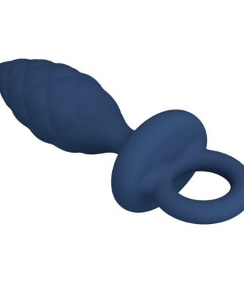 MR PLAY - PLUG ANAL TEXTURIZADO CON ANILLA AZUL - Image 4