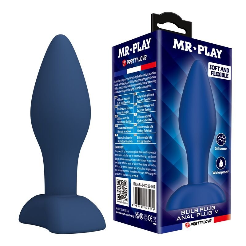 MR PLAY - PLUG ANAL CÓNICO SILICONA AZUL - Image 5