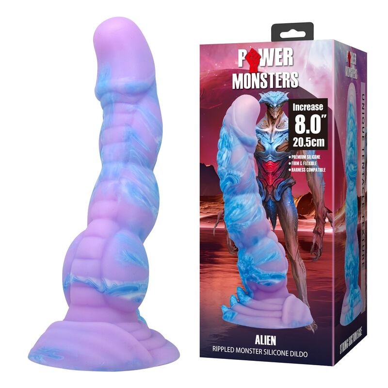 POWER MONSTERS - DILDO DE SILICONE ALIEN FANTASY 20,5 CM Ø 4,8 CM - Image 3