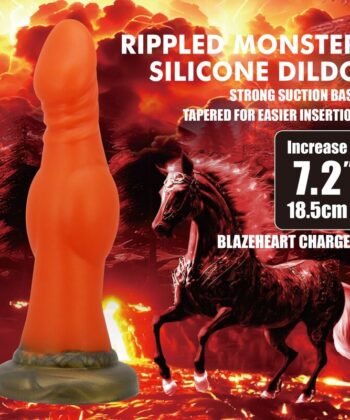 Visão alternativa de POWER MONSTERS - BLAZEHEART CHARGER FANTASY DILDO DE SILICONE 18,5 CM Ø 4,5 CM