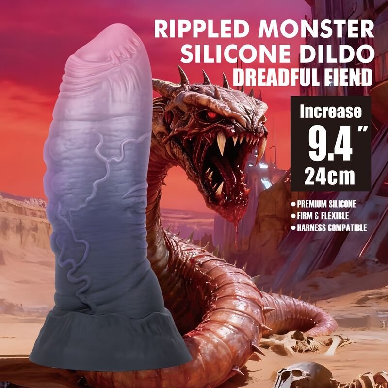 POWER MONSTERS - DREADFUL FIEND BICOLOR FANTASY SILICONE DILDO 24 CM Ø 6 CM - Image 2