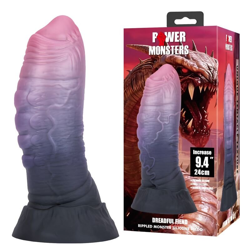 POWER MONSTERS - DREADFUL FIEND BICOLOR FANTASY SILICONE DILDO 24 CM Ø 6 CM - Image 4