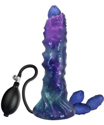 POWER MONSTERS - DUSKWALKER SENTINEL TRICOLOR DILDO DE SILICONE INFLÁVEL FANTASIA 23 CM Ø 5 CM