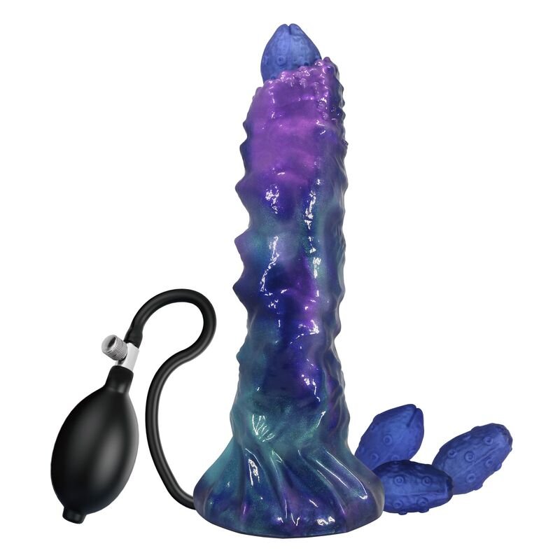 POWER MONSTERS - DUSKWALKER SENTINEL TRICOLOR DILDO DE SILICONE INFLÁVEL FANTASIA 23 CM Ø 5 CM