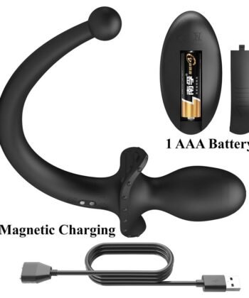 MR PLAY - VIBRADOR ANAL E PERÍNEO COM CONTROLE REMOTO SEM FIO, PRETO - Imagem 3