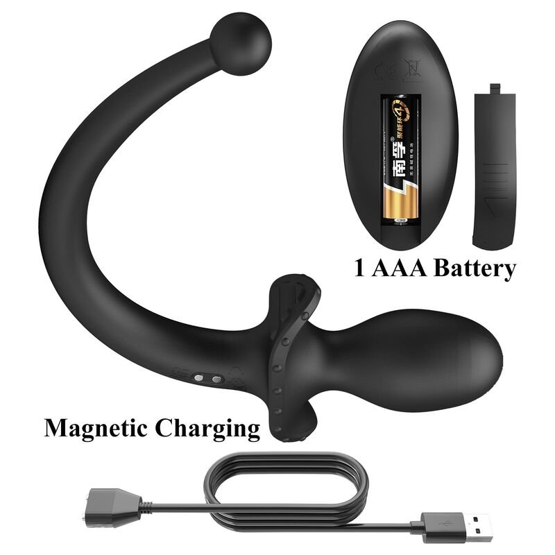 MR PLAY - VIBRADOR ANAL E PERÍNEO COM CONTROLE REMOTO SEM FIO, PRETO - Imagem 3