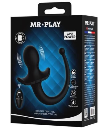 MR PLAY - VIBRADOR ANAL E PERÍNEO COM CONTROLE REMOTO SEM FIO, PRETO - Imagem 4