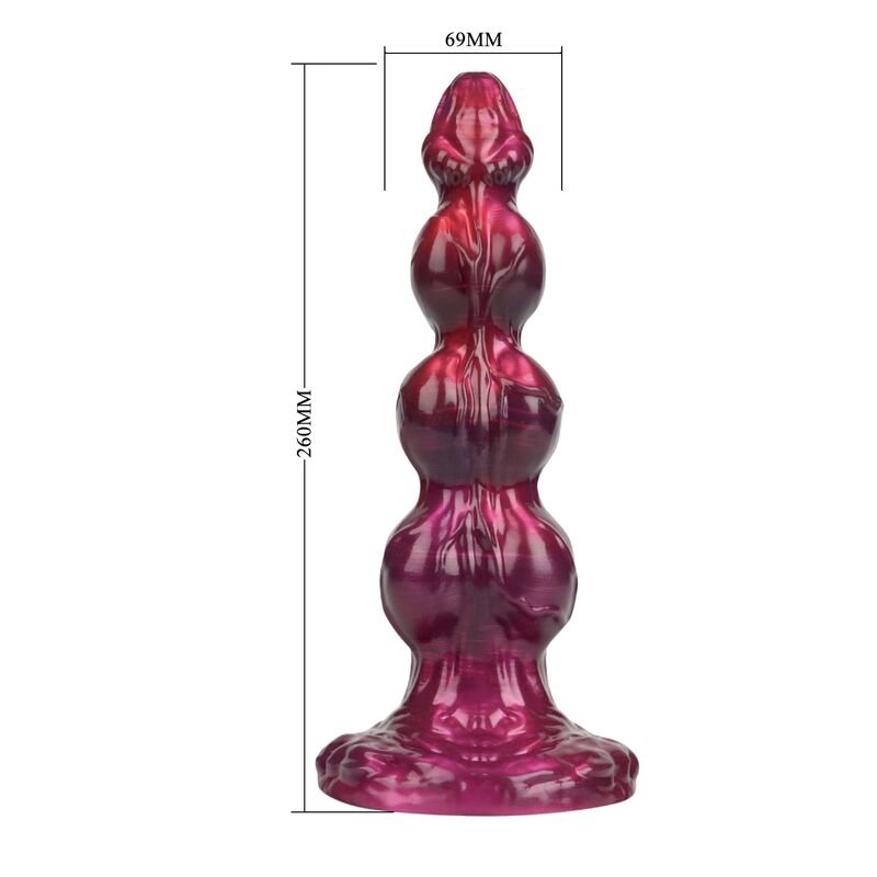 POWER MONSTERS - PRIMAL BEASTLORD ROSA TRANSLÚCIDO FANTASIA DILDO DE SILICONE 26 CM Ø 5 CM - Imagem 5