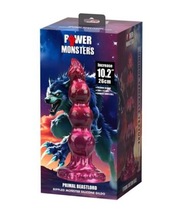 Visão alternativa de POWER MONSTERS - PRIMAL BEASTLORD ROSA TRANSLÚCIDO FANTASIA DILDO DE SILICONE 26 CM Ø 5 CM