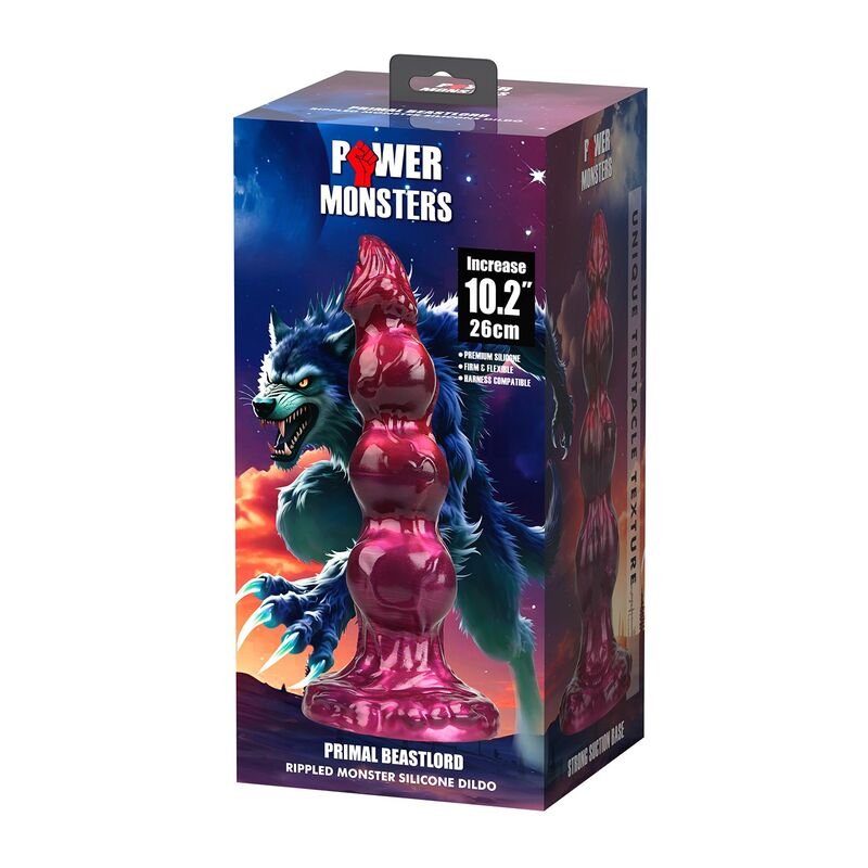 POWER MONSTERS - PRIMAL BEASTLORD ROSA TRANSLÚCIDO FANTASIA DILDO DE SILICONE 26 CM Ø 5 CM - Imagem 2