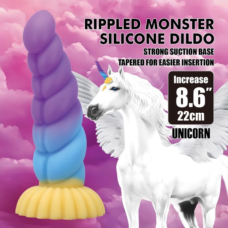 POWER MONSTERS - UNICÓRNIO TRICOLOR FANTASIA DE SILICONE 22 CM Ø 5 CM - Image 5