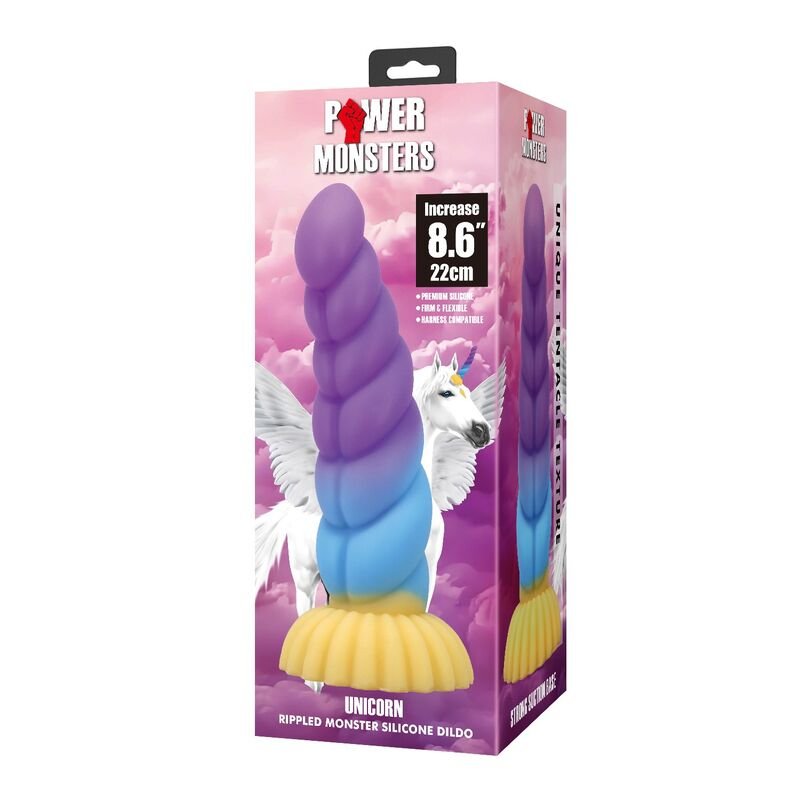 POWER MONSTERS - UNICÓRNIO TRICOLOR FANTASIA DE SILICONE 22 CM Ø 5 CM - Image 4
