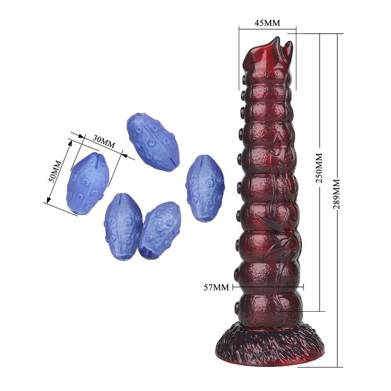 POWER MONSTERS - VOIDCLAW BRUTE BICOLOR DILDO DE SILICONE INFLÁVEL FANTASIA 29 CM Ø 5,7 CM - Imagem 4