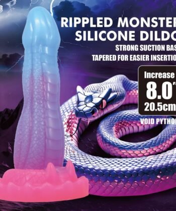 Visão alternativa de POWER MONSTERS - DILDO FANTASIA VOID PYTHON COM VENTOSA 20,5 CM Ø 5,2 CM AZUL, ROXO E ROSA
