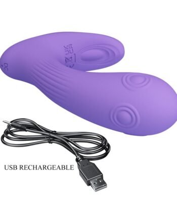 PRETTY LOVE - VIBRADOR DE DUPLA ESTIMULAÇÃO RECARREGÁVEL ANDROMEDA ROXO - Imagem 4