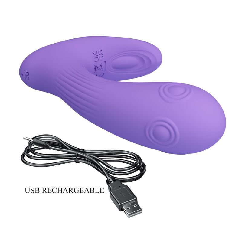 PRETTY LOVE - VIBRADOR DE DUPLA ESTIMULAÇÃO RECARREGÁVEL ANDROMEDA ROXO - Imagem 4
