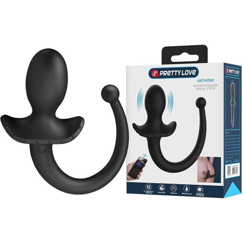 PRETTY LOVE - VIBRADOR ANAL E PERÍNEO COM CONTROLE POR APLICATIVO ANTHONY, PRETO - Imagem 5