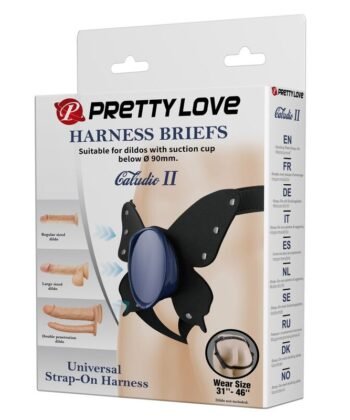 PRETTY LOVE - CALCINHA UNIVERSAL COM ARNÊS PRETA E AZUL - Imagem 5