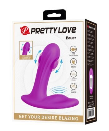 PRETTY LOVE - MASSAGEADOR DE PRÓSTATA RECARREGÁVEL BAUER COM 12 MODOS - ROXO - Imagem 2