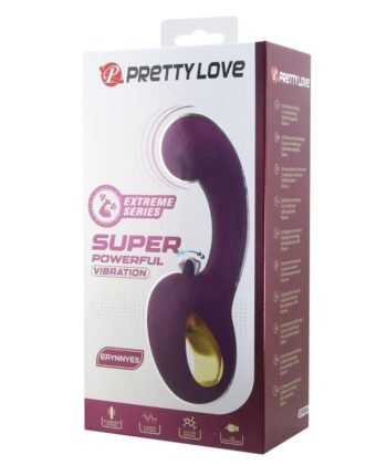 PRETTY LOVE - BRYNNLEE Vibrador Recarregável com Estimulador Oral, 10 Vibrações e 5 Funções de Lambida, Roxo - Imagem 3