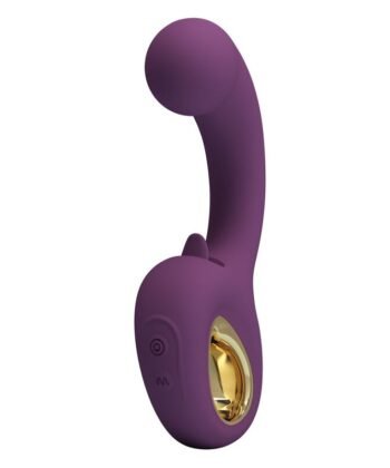 PRETTY LOVE - BRYNNLEE Vibrador Recarregável com Estimulador Oral, 10 Vibrações e 5 Funções de Lambida, Roxo