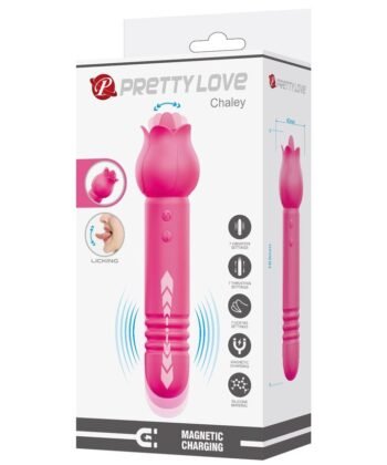 PRETTY LOVE - CHALEY VIBRADOR RECARREGÁVEL PARA ORAL, PULSO E ESTIMULAÇÃO CLITÓRICA ROSA - Imagem 2