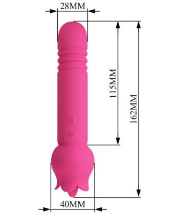 PRETTY LOVE - CHALEY VIBRADOR RECARREGÁVEL PARA ORAL, PULSO E ESTIMULAÇÃO CLITÓRICA ROSA - Imagem 4