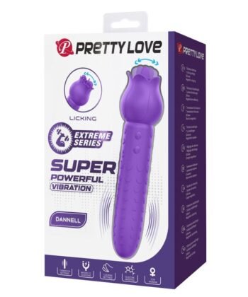 PRETTY LOVE - Vibrador estimulador oral e clitoriano recarregável DANNELL, roxo - Imagem 2