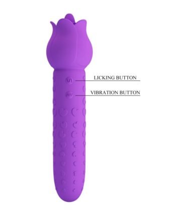 PRETTY LOVE - Vibrador estimulador oral e clitoriano recarregável DANNELL, roxo - Imagem 5