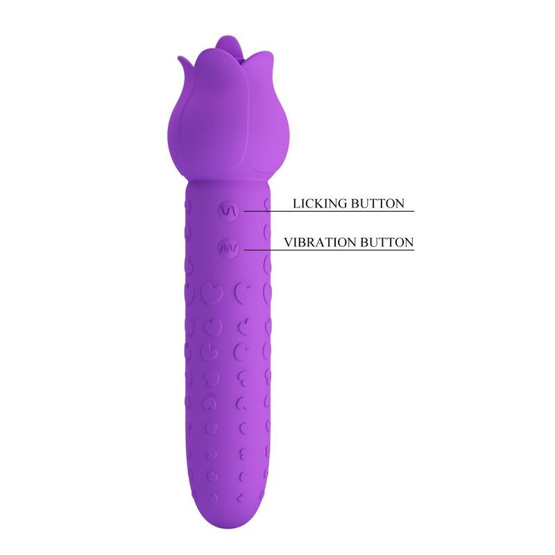 PRETTY LOVE - Vibrador estimulador oral e clitoriano recarregável DANNELL, roxo - Imagem 5