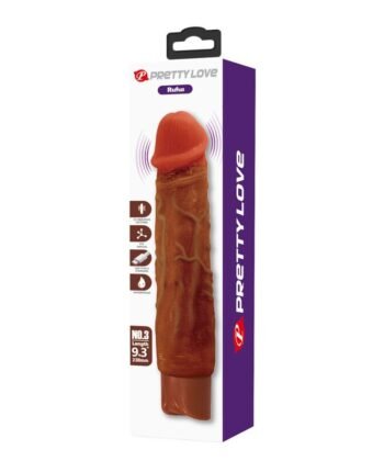 PRETTY LOVE - VIBRADOR REALISTA DUKE 23,5 CM Ø 4,8 CM MARROM