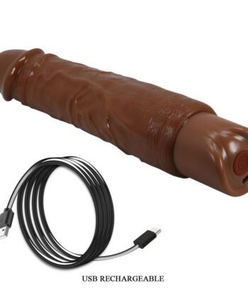 PRETTY LOVE - VIBRADOR REALISTA DUKE 23,5 CM Ø 4,8 CM MARROM - Imagem 4