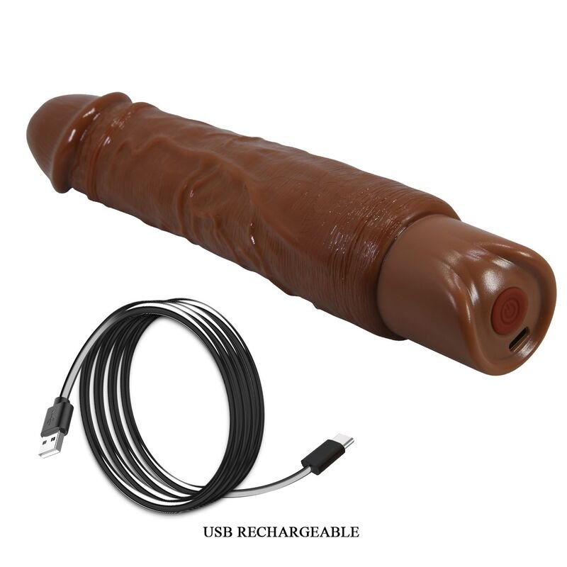 PRETTY LOVE - VIBRADOR REALISTA DUKE 23,5 CM Ø 4,8 CM MARROM - Imagem 4