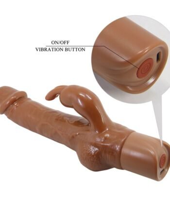 PRETTY LOVE - VIBRADOR REALISTA EM FORMATO DE COELHO ELLISON 22,6 CM Ø 4,2 CM MARROM - Imagem 3