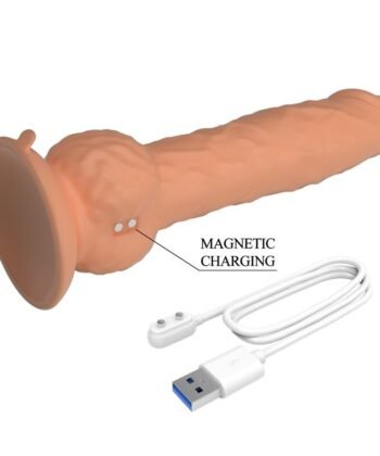 PRETTY LOVE - EREN DILDO VIBRATÓRIO COM EMPURRAÇÃO 20,5 CM Ø 4,5 CM NATURAL - Imagem 4