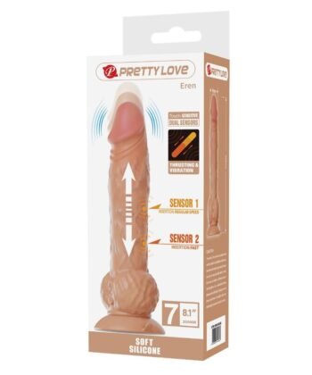 PRETTY LOVE - EREN DILDO VIBRATÓRIO COM EMPURRAÇÃO 20,5 CM Ø 4,5 CM NATURAL - Imagem 3