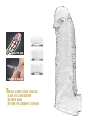 PRETTY LOVE - EXTENSOR PENIANO AJUSTÁVEL 26 CM Ø 4 CM TRANSPARENTE